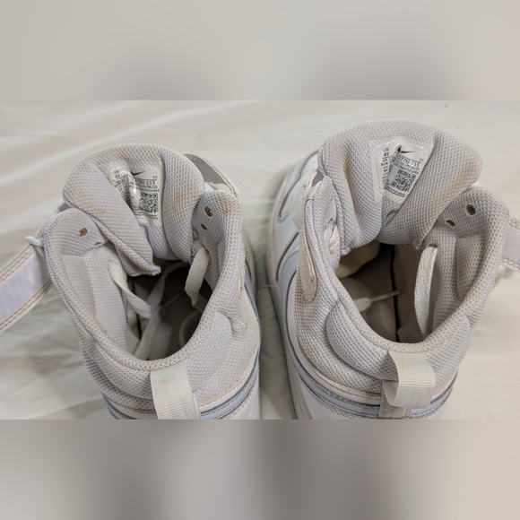 Nike- Court Borough Mid 2 Sneaker White & Blue, Kids' 4Y - Picture 9 of 11